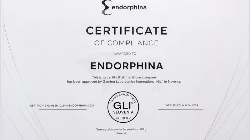 Ekspansi Endorphina: Sertifikasi Baru di Slovenia